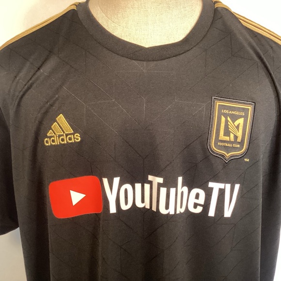 Adidas MLS Los Angeles Angeles LAFC 2018 Black Soccer Jersey Men’s size 2XL - Picture 2 of 13